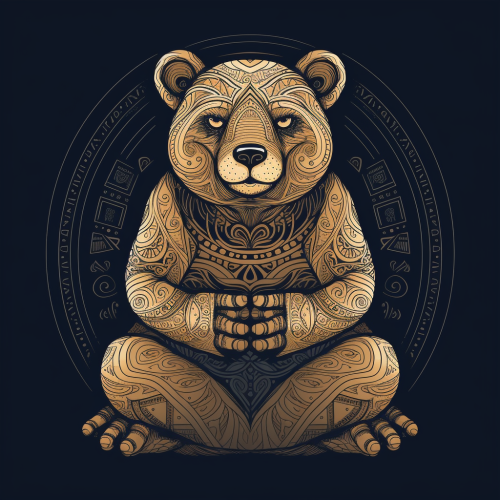 Meditating Buddhist Bear of Light