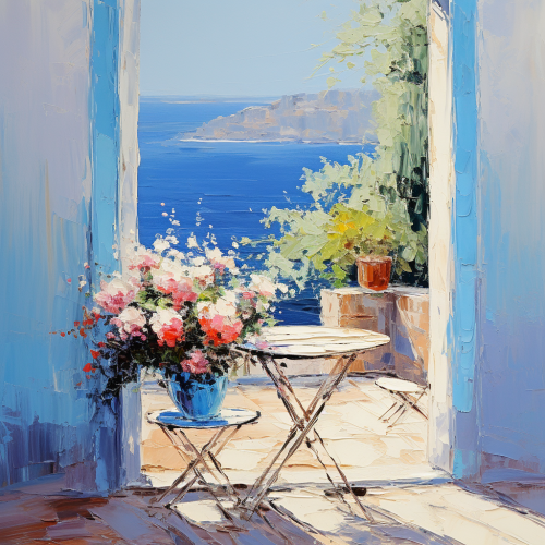 Beautiful Mediterranean Art Painting