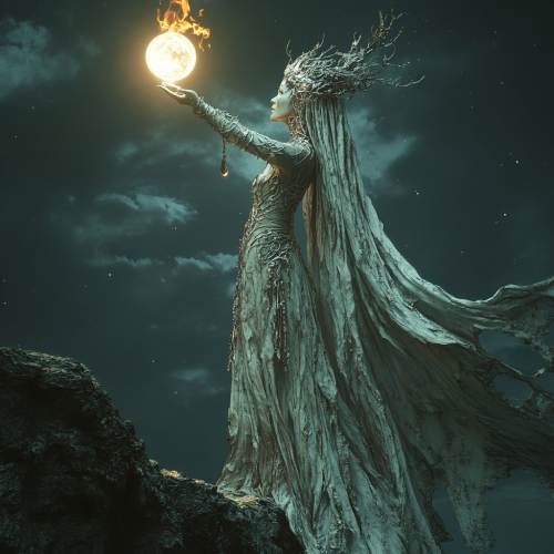 pale grey woman with candle wax skin and lit flame pale grey woman with candle wax skin and lit flame