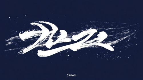 Partners Logo Brush Stroke Navy