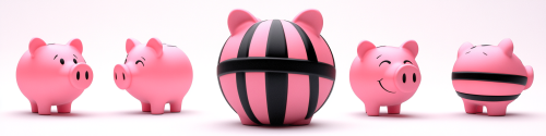 Cute pink piggy bank cartoon Cute pink piggy bank cartoon