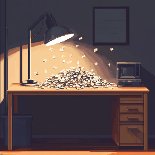 Pixel Art Desk Letter Characters