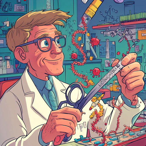 Scientist editing DNA with CRISPR