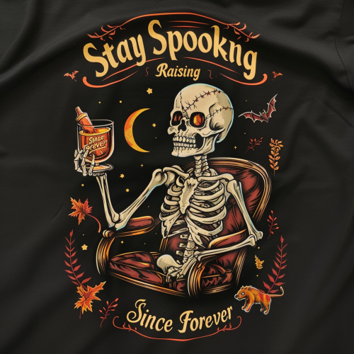 Skeleton Halloween T-shirt Design