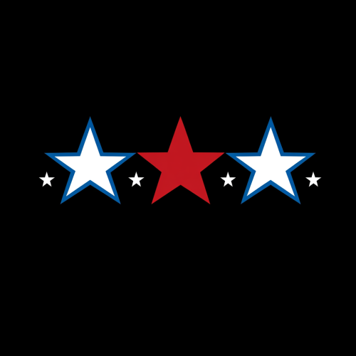 Stylised Stars Flag Black Background Stylised Stars Flag Black Background