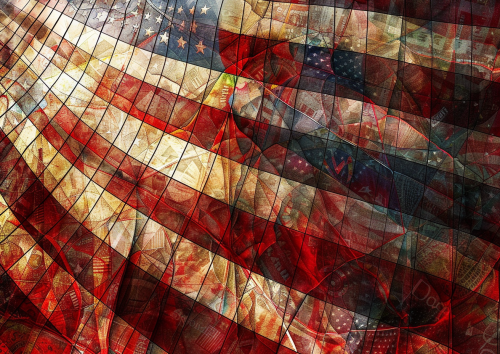 Surreal American Flag Art Illusion
