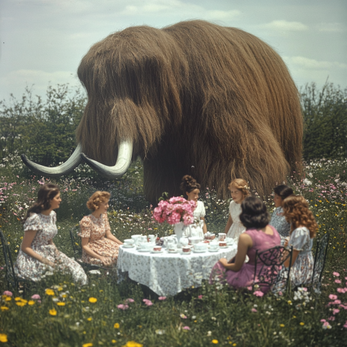 Woolly Mastodon Tea Party Image