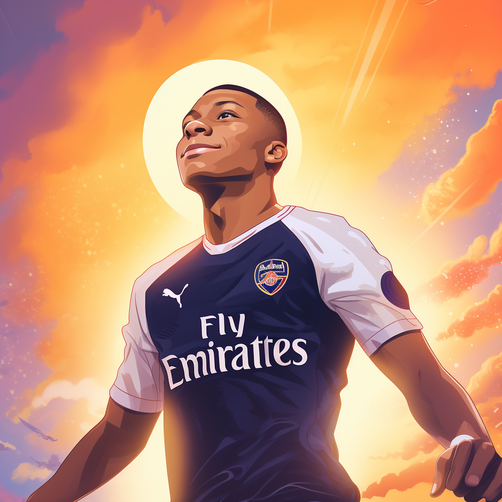 Mbappe wearing PSG and Nike gear