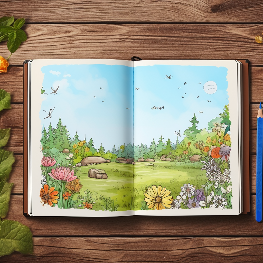 mockup-empty-book-square-background-kids-coloring