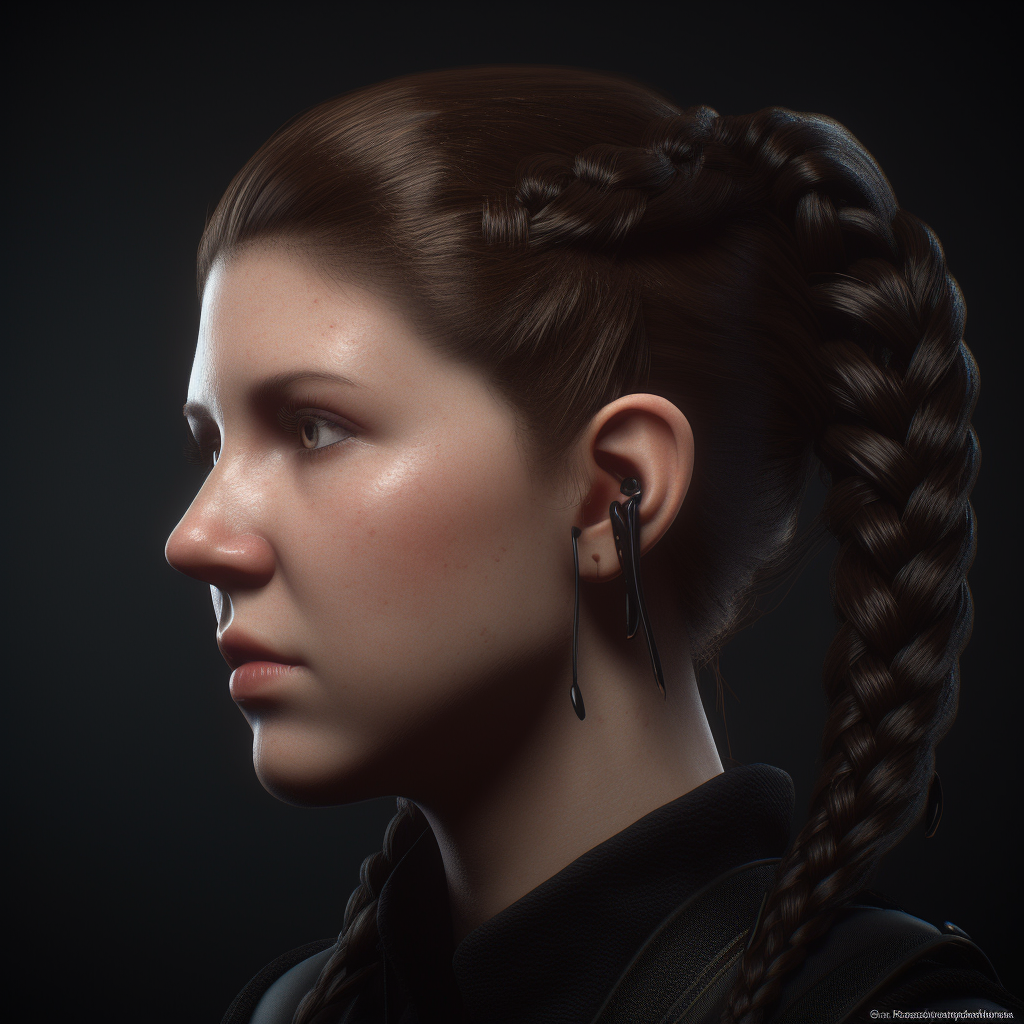 4.  Anna Kendrick wearing all-black special agent gear with Dutch braids