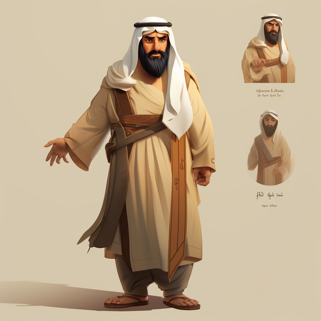 4. Artistic Arab character design showcasing cultural diversity.