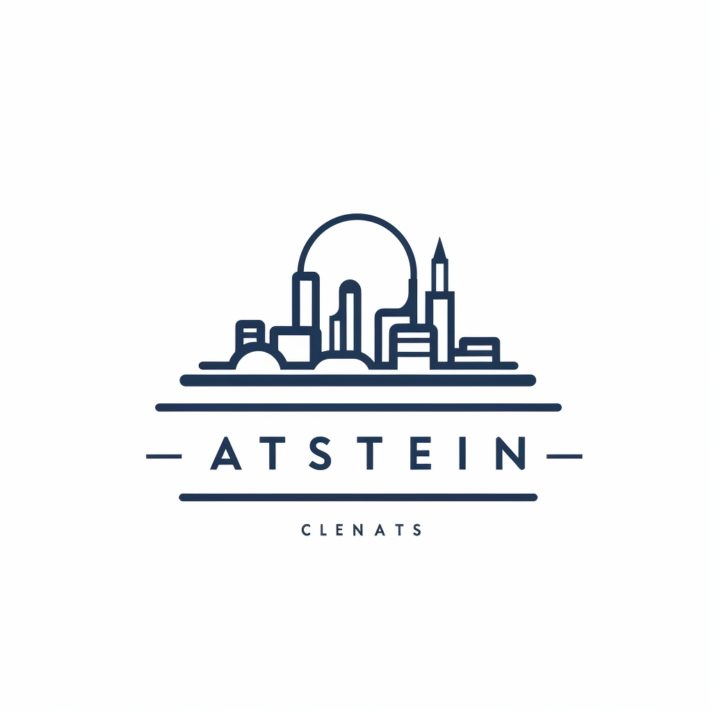 4. Minimalist logo of Austin, Texas on white background