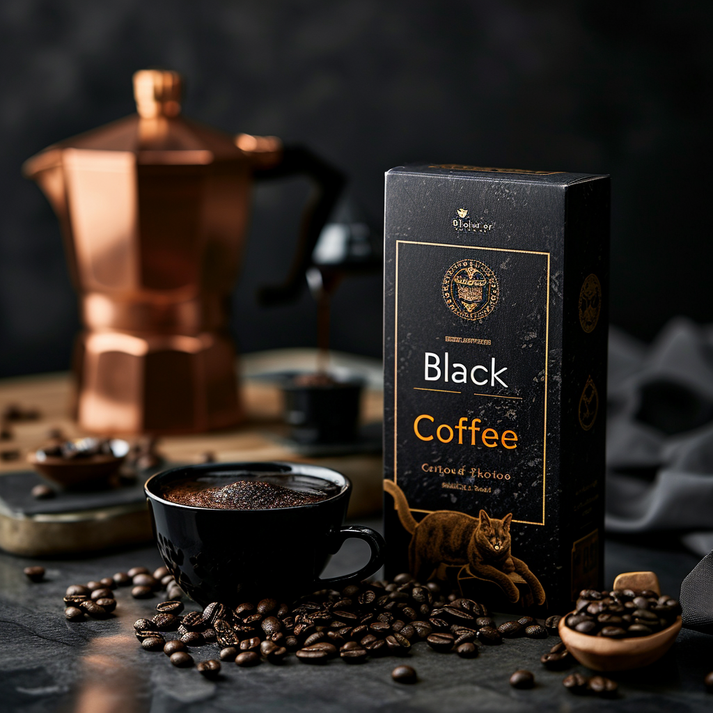 4. Artistic packaging of Black Cat Coffee