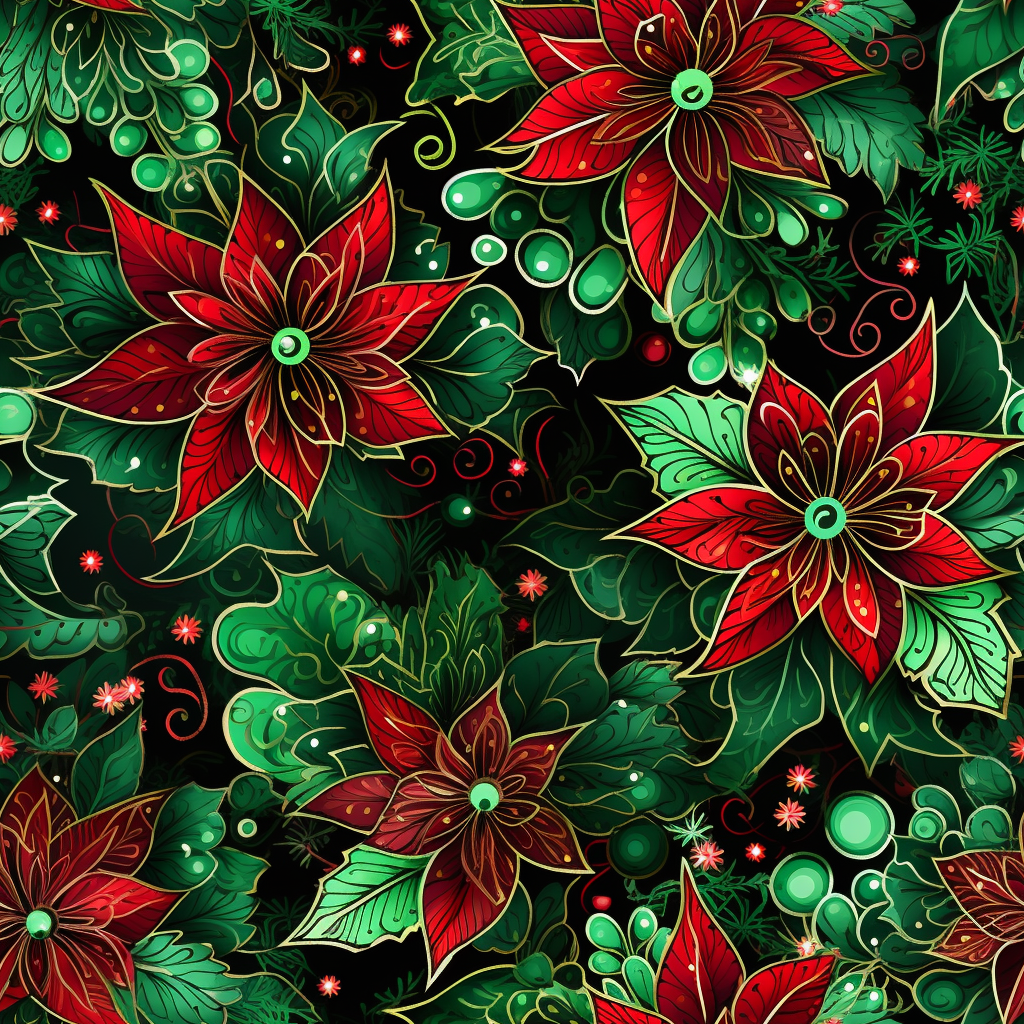 4. Festive holiday image with red and green elements