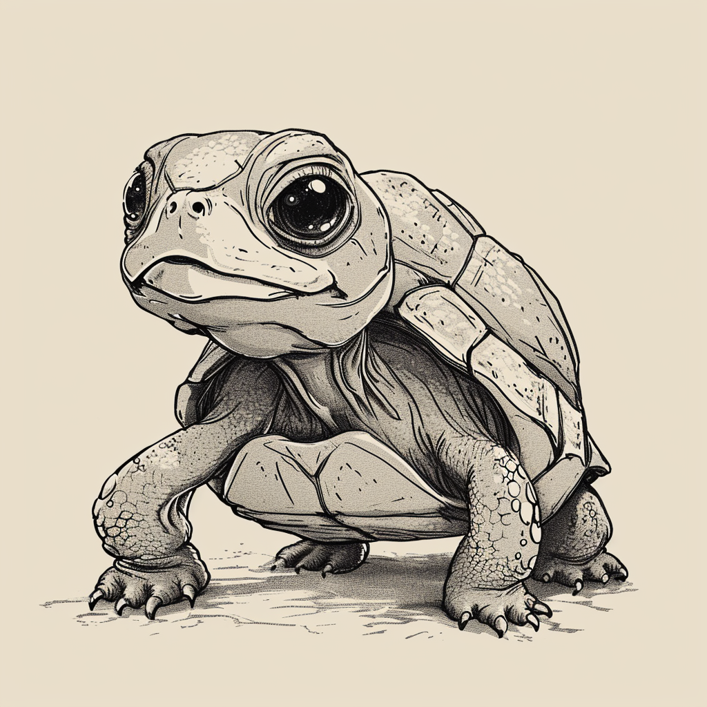 4. Cute turtle yokai creature in Studio Ghibli style