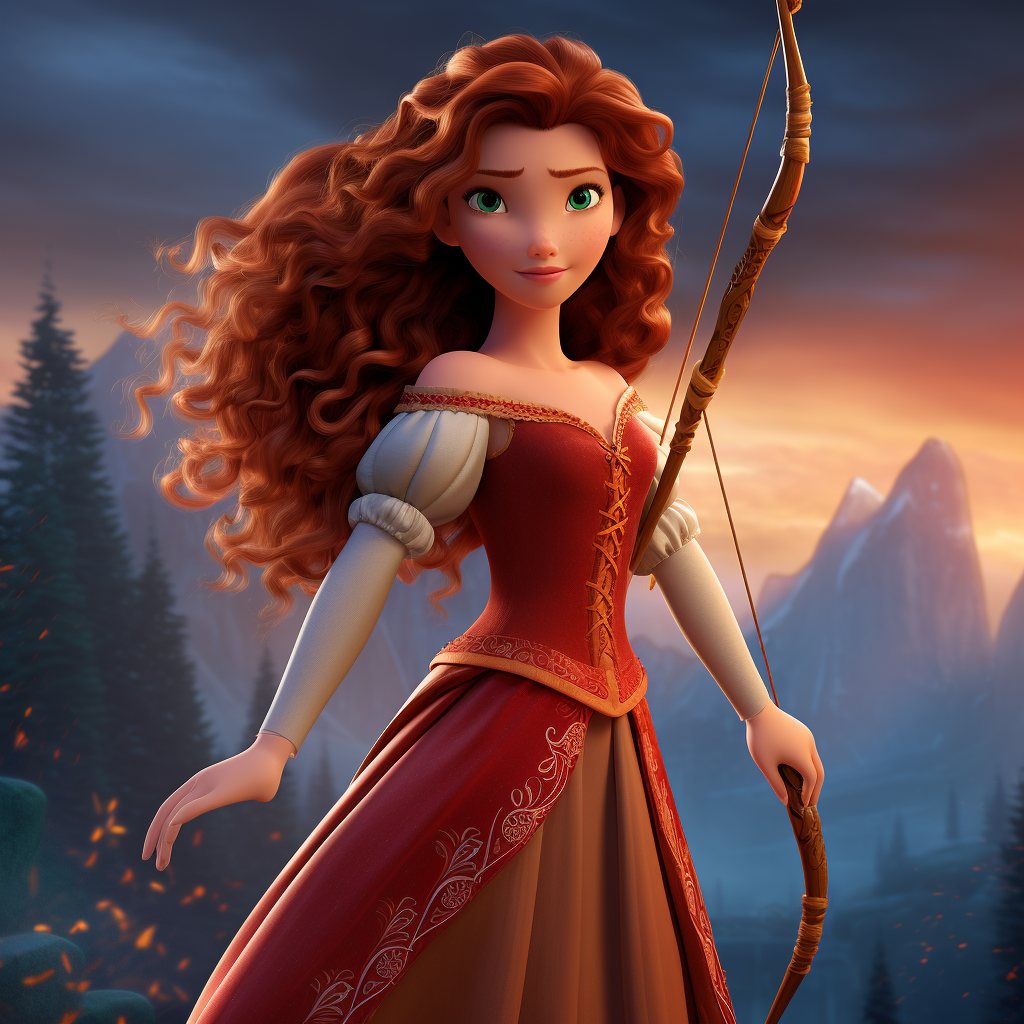 4. Brave princess with bow and arrow