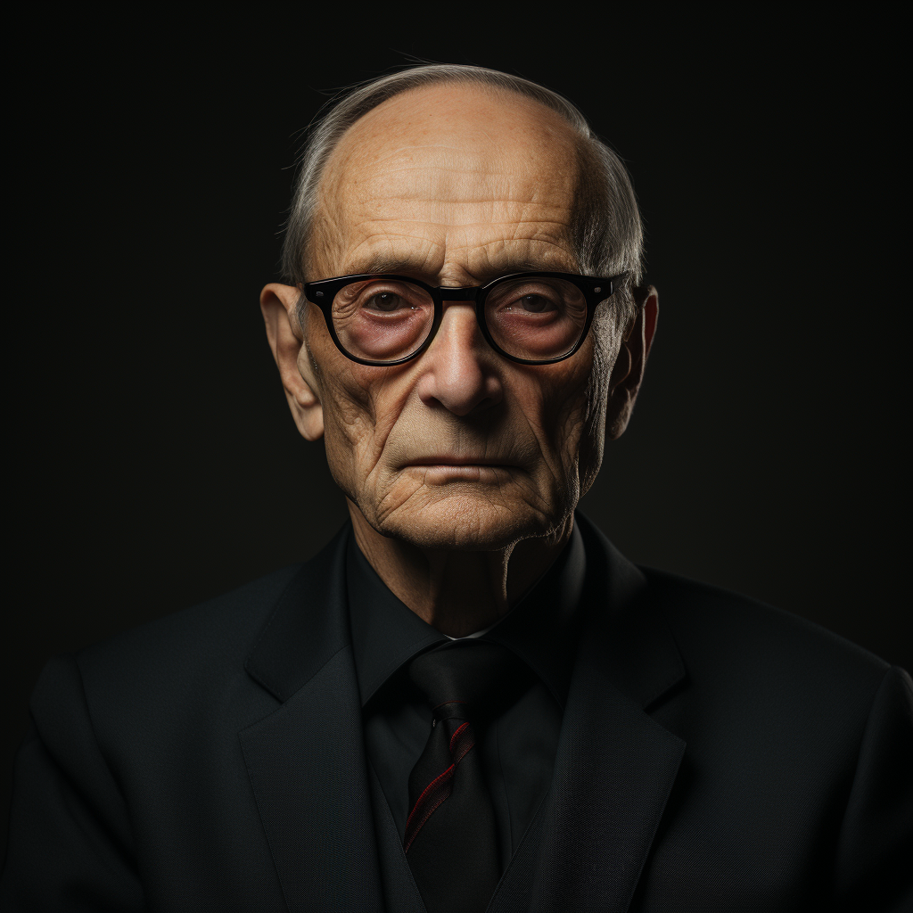 4. Ennio Morricone portrait with instrument