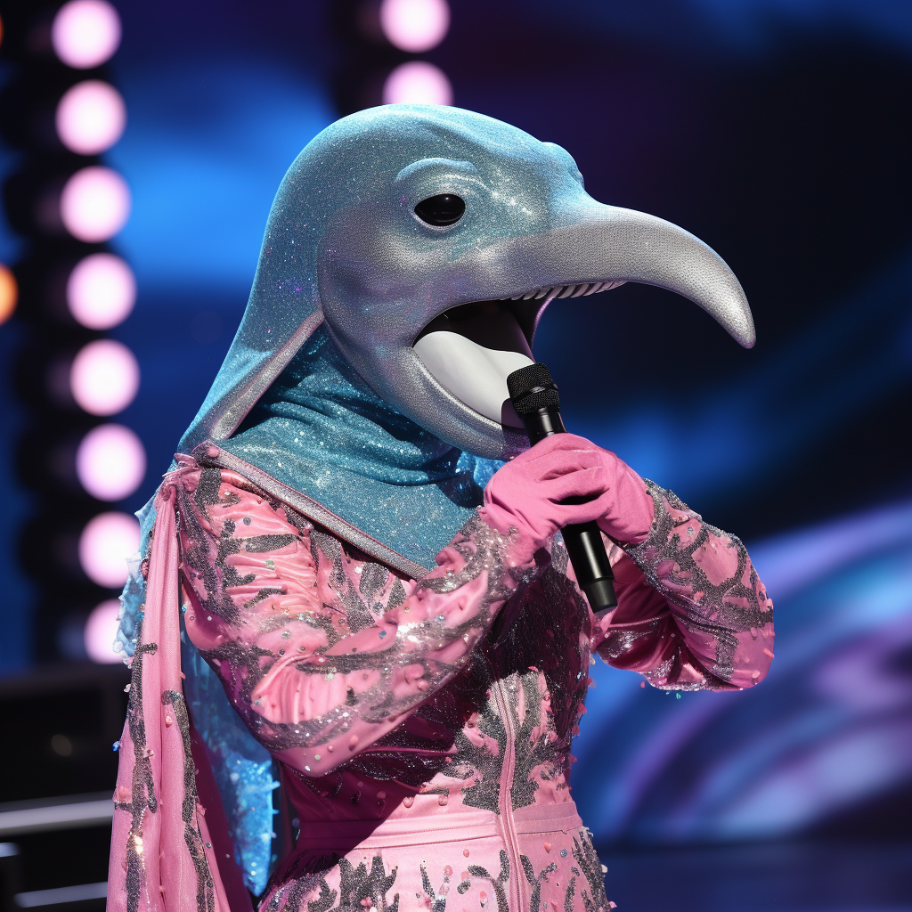 4. Female dolphin costume from  The Masked Singer