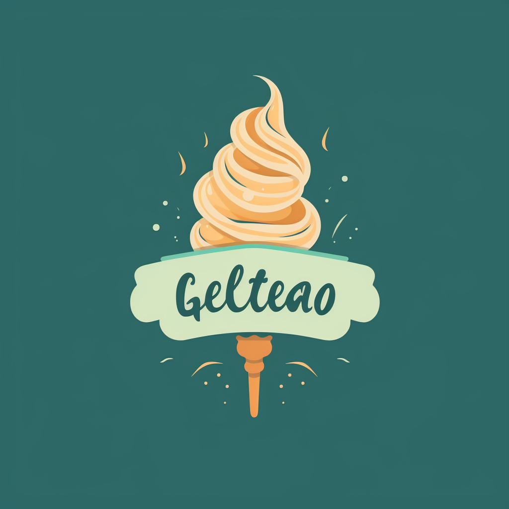 4. Gelato logo with mouthwatering scoop