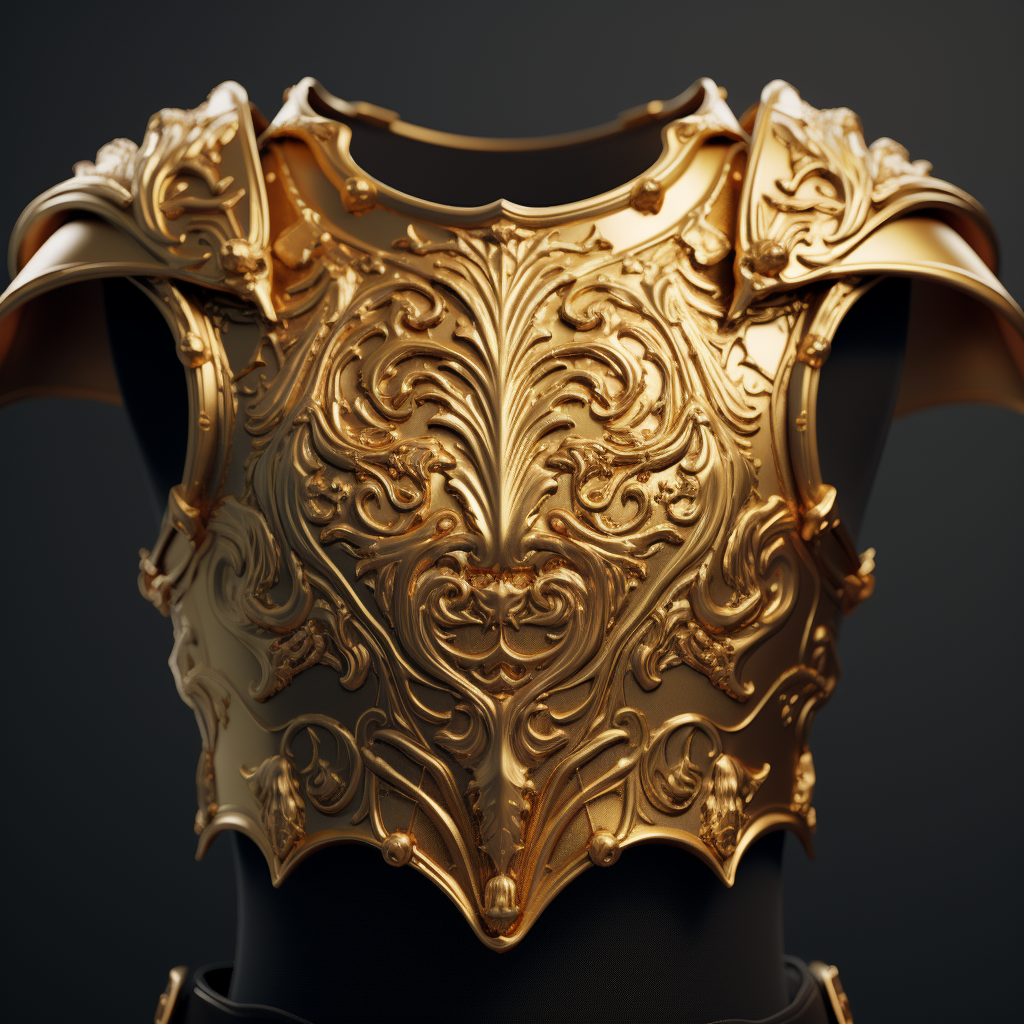 4. Ornate gold cuirass with lifelike musculature