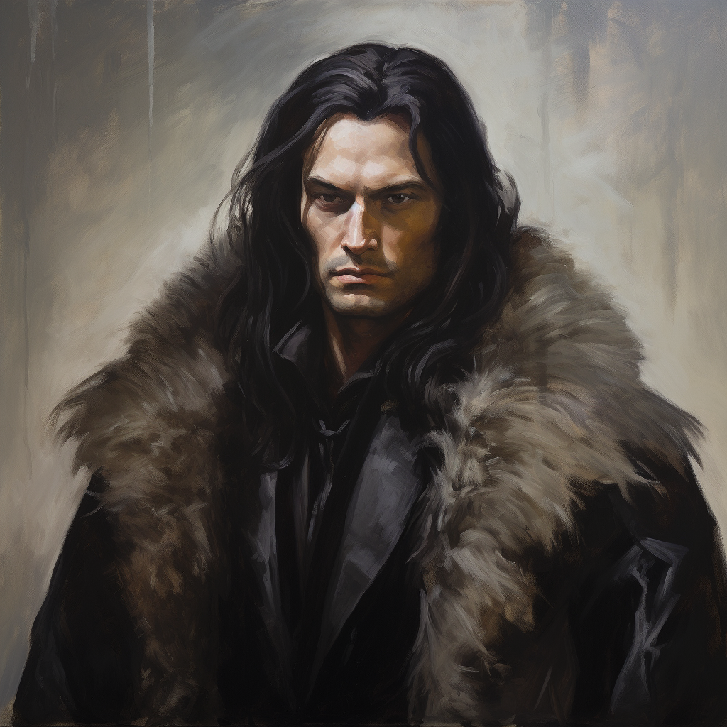 4. A smug confident man with chesnut skin and long black hair