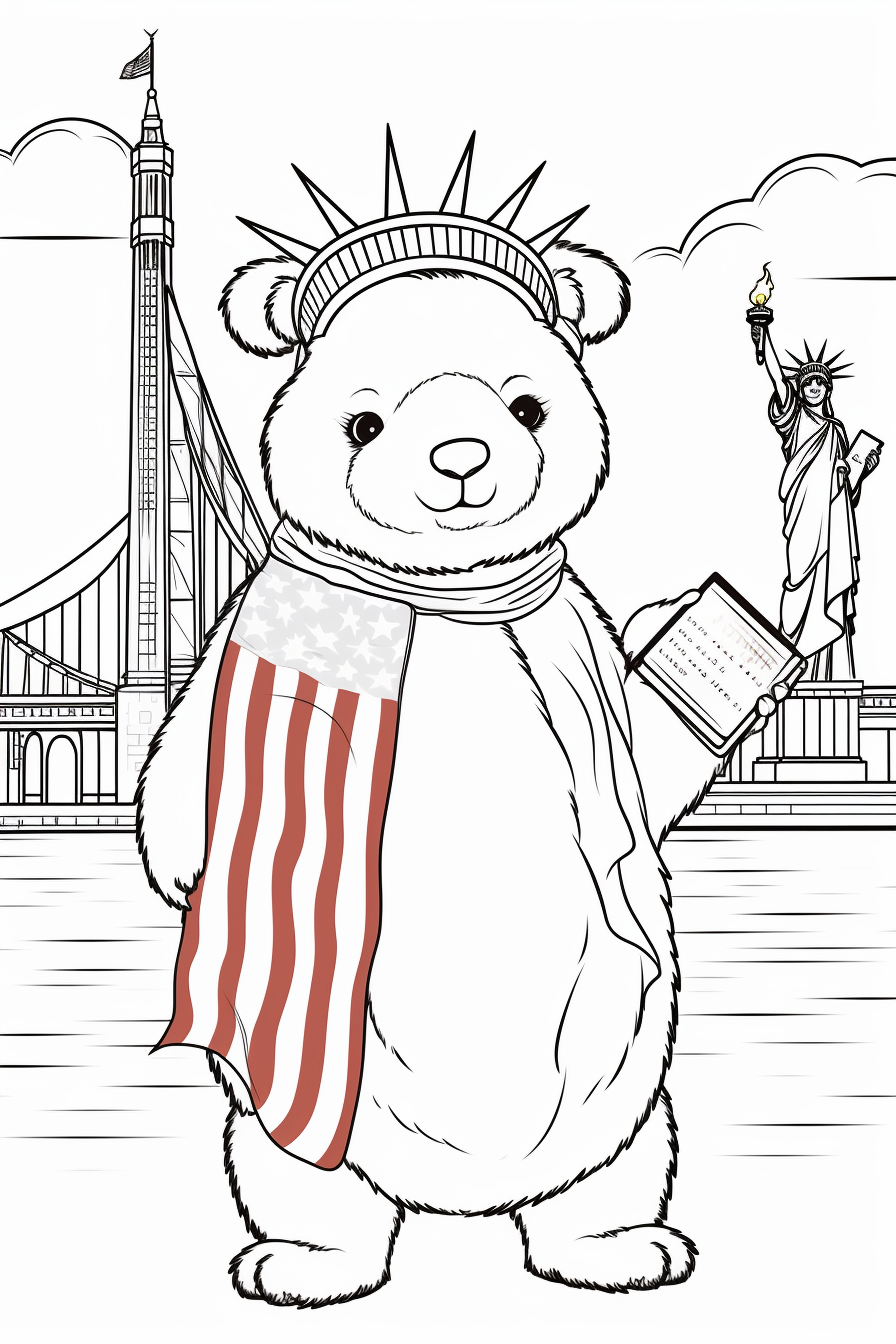 4. Cute bear wearing kurta and exploring New York ?