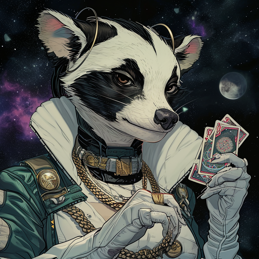 4. Image of a Female Honey Badger and Snake Hybrid Playing Cards