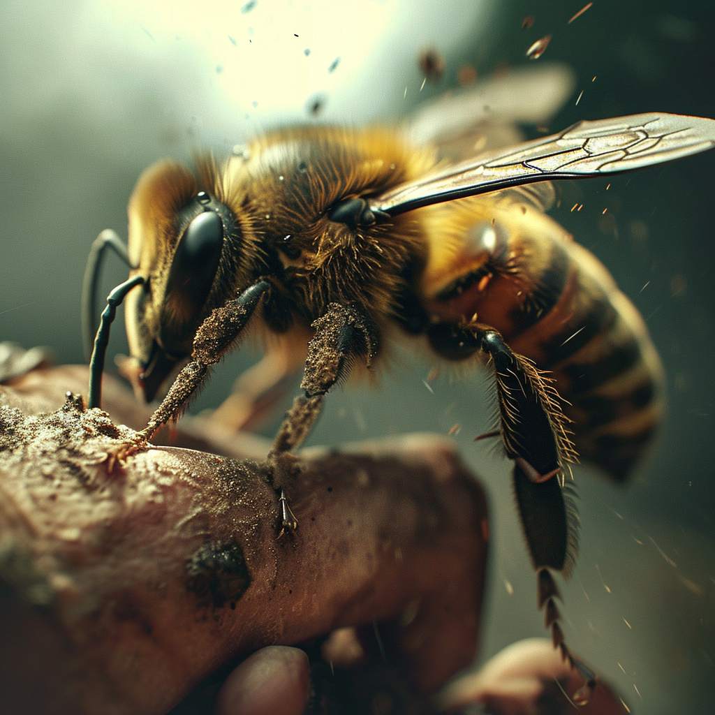 4. Image of Killer Bee Attacking with Aggressive Sting