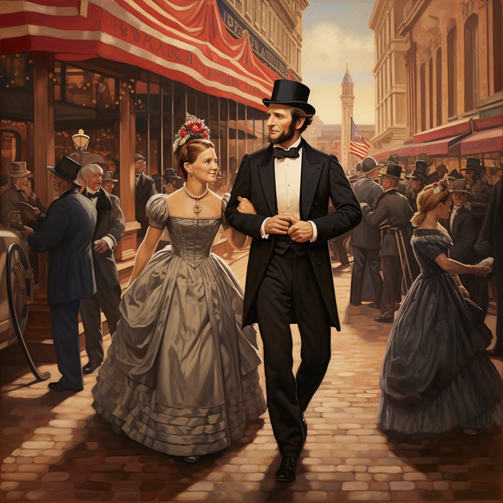 4. Image of Abraham Lincoln and Mary Todd Lincoln at Ford's Theatre