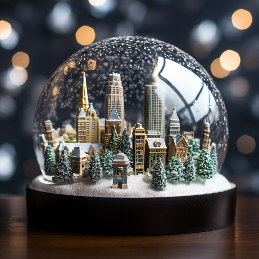 4. Picture of snow globe showcasing London's skyline