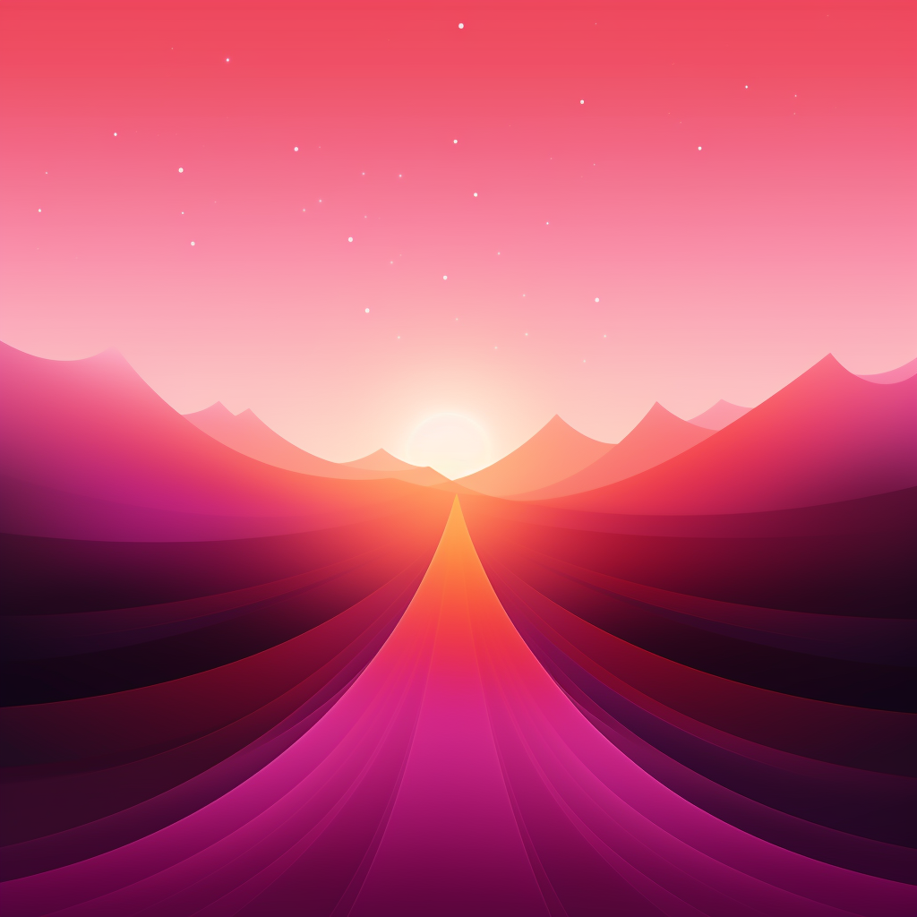 4. ALT Text for Image - Abstract road path in soft pink geometric gradient