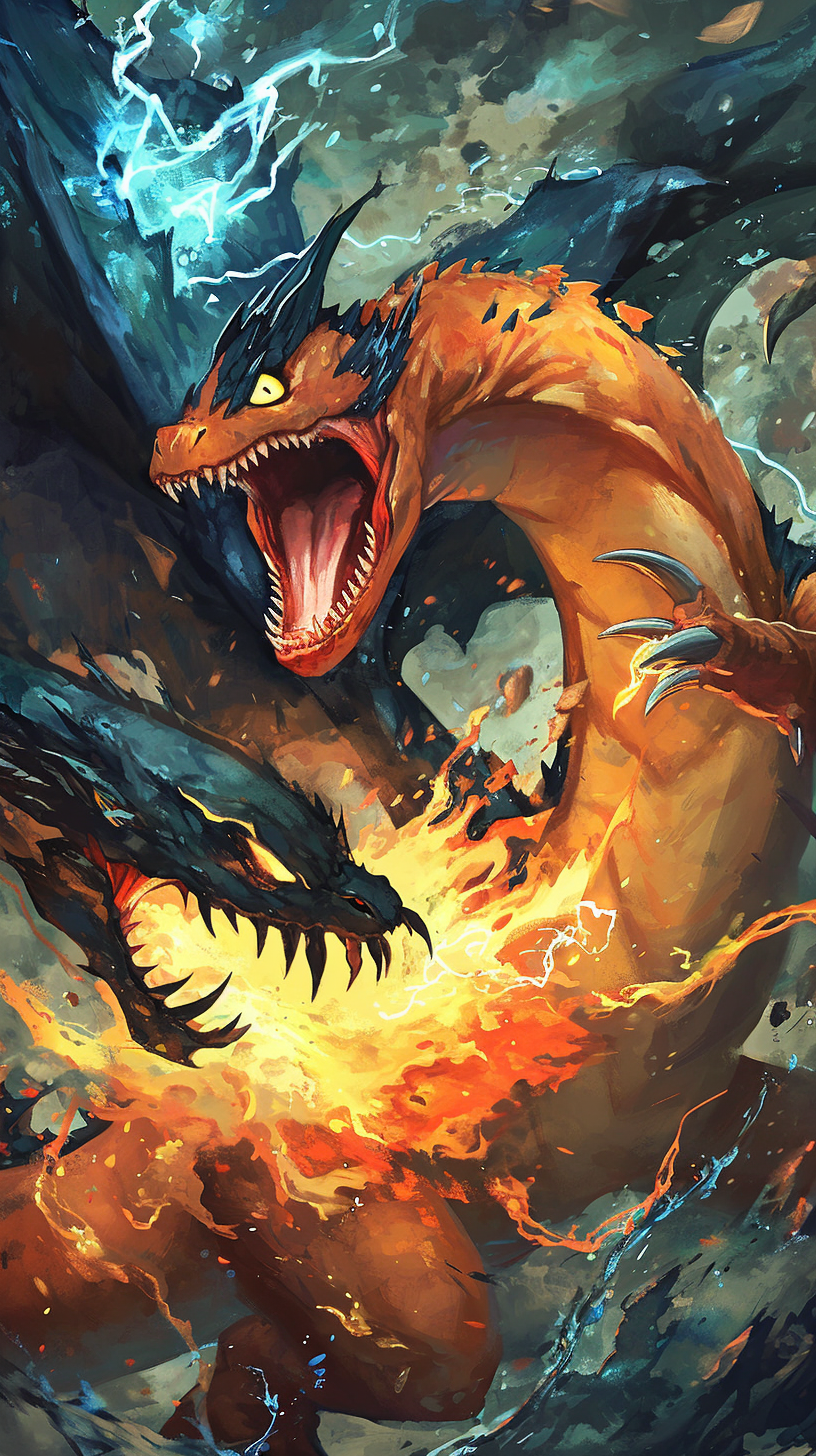 Angry Charizard and Venom