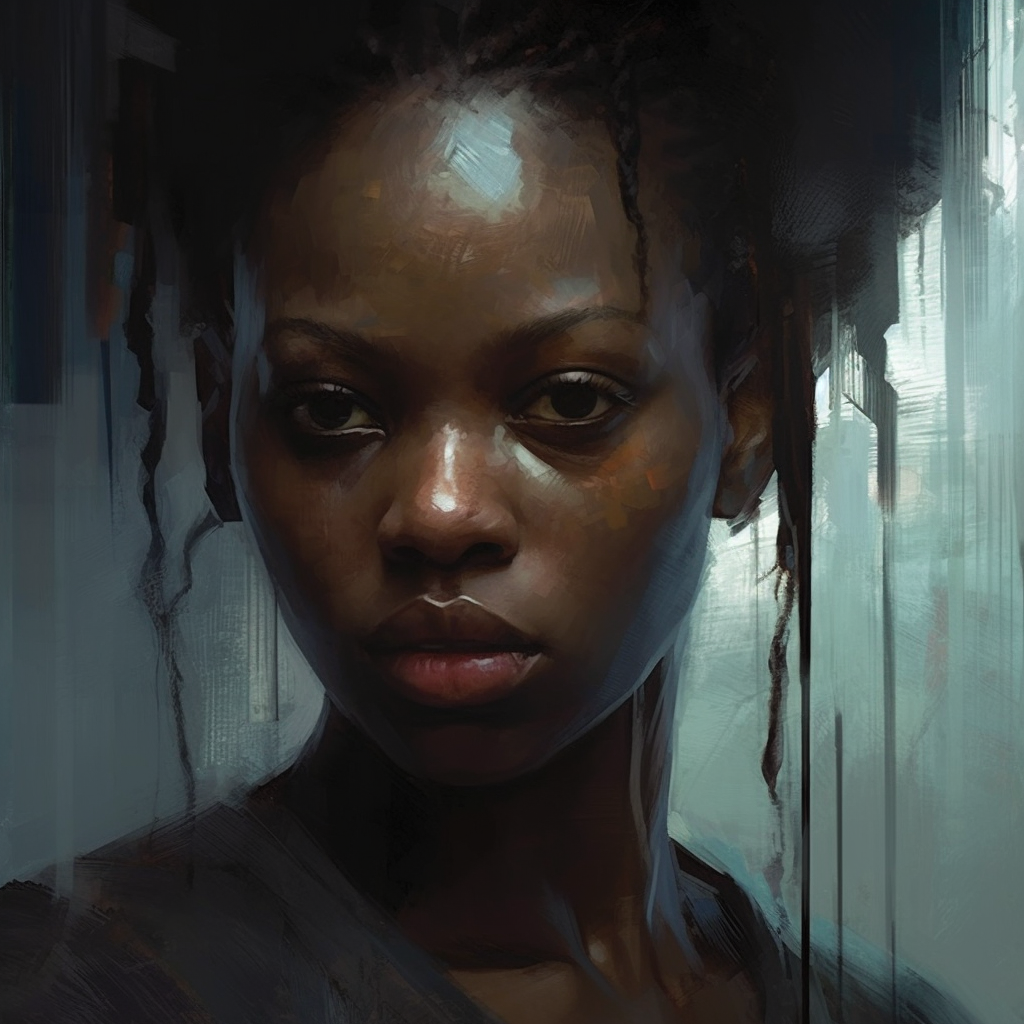 4. ALT Text for Image - Detailed ebony girl portrait