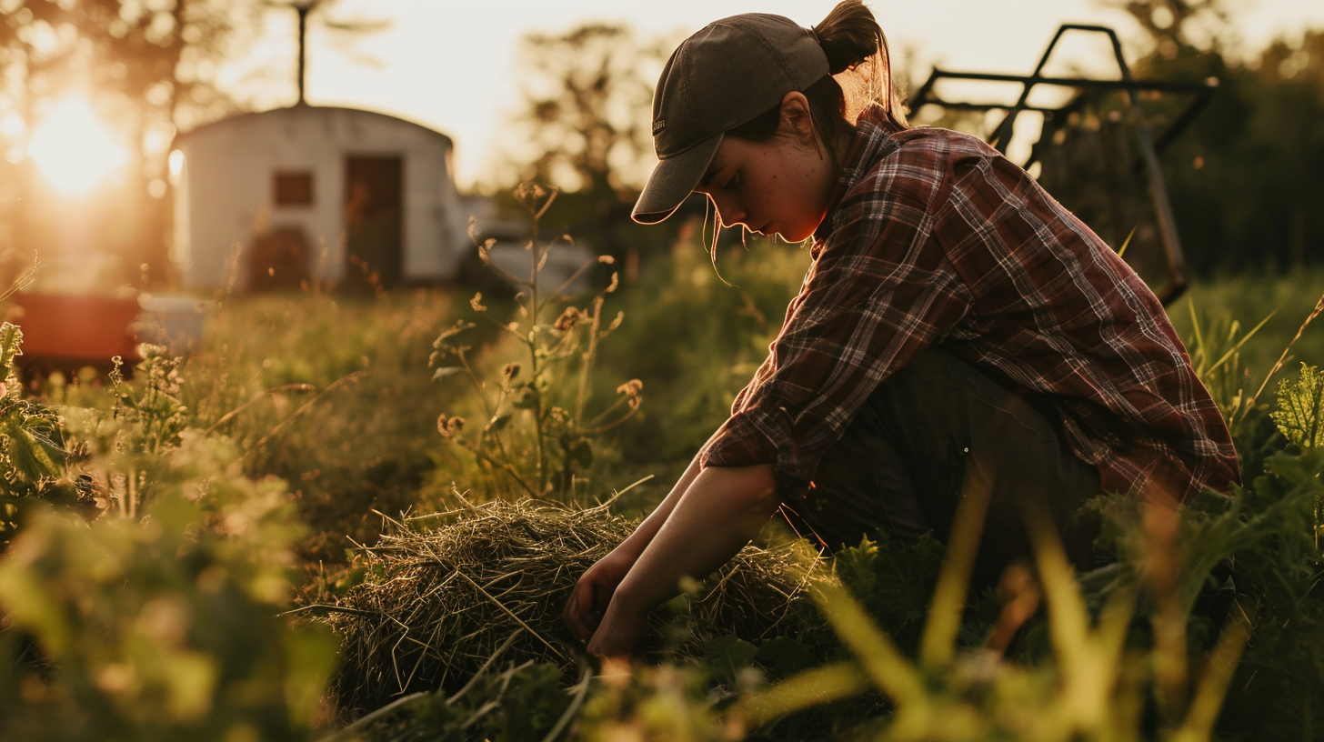 4. Engaging Image Describing Farm Life - Max 6 words