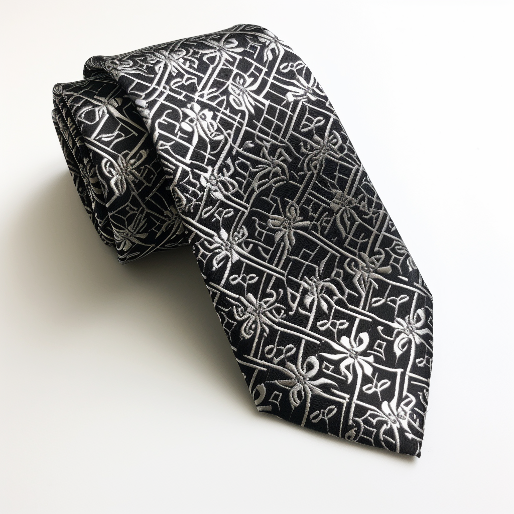 4. Stylish black and white tie pattern