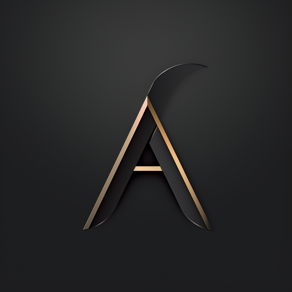 4. Simple and elegant sign with letter  A