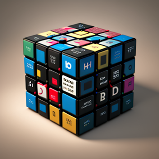 4. Colorful Rubix Cube with Operating System Logos