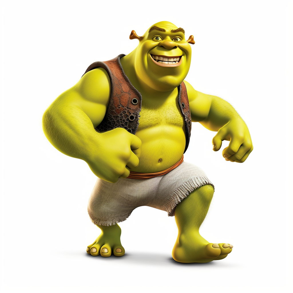 4. Image of Shrek on transparent background.