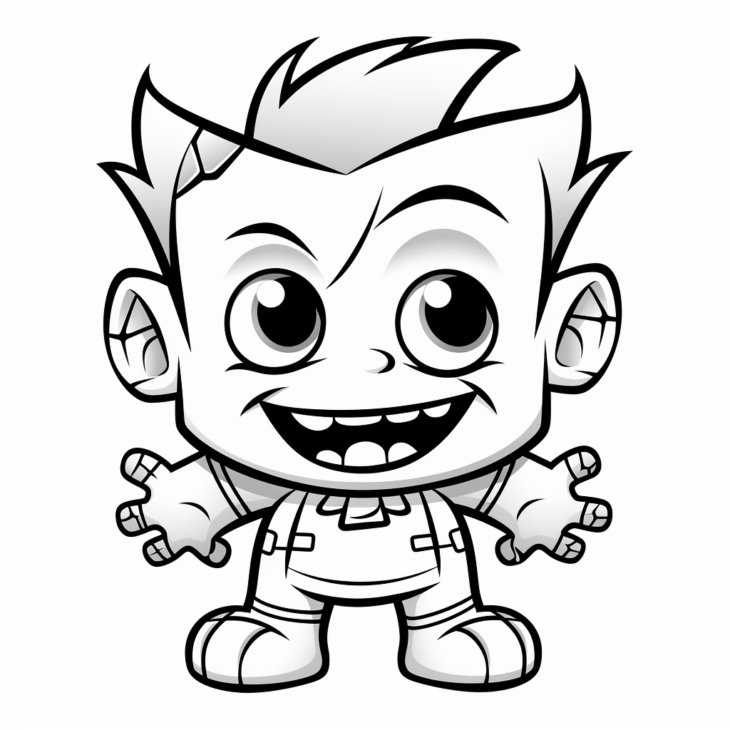 4. Cute Monster Coloring Page Image