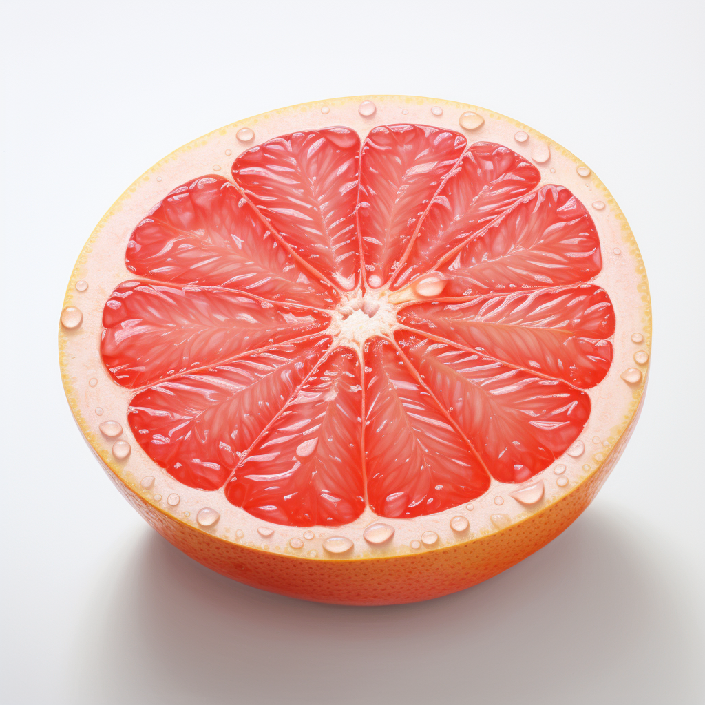 4. Fresh and juicy pînk grapefruit