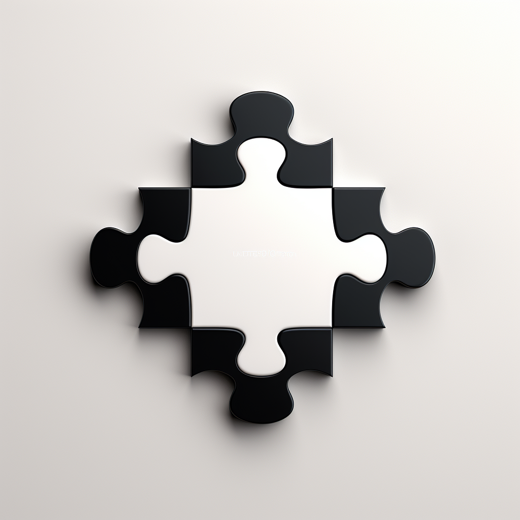 Image of a simple symbol with a missing puzzle piece