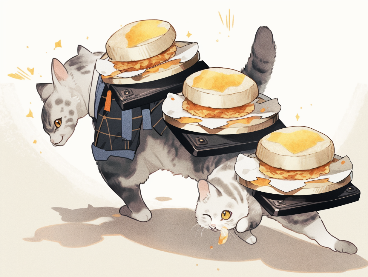 4. Image of a cute quadrupedal feline in full plate armor