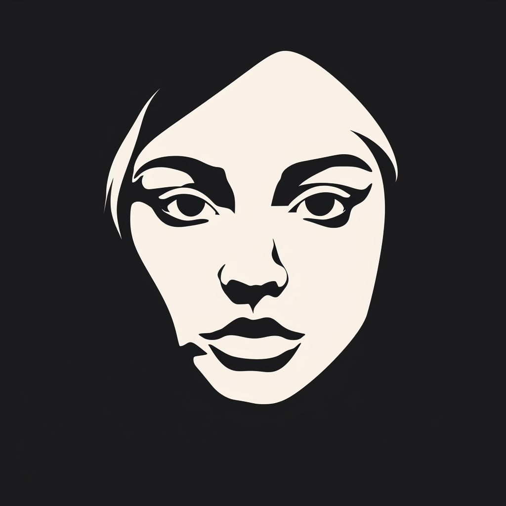 Simple icon of human face