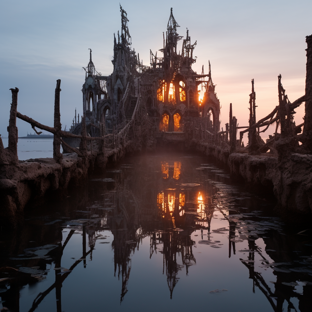 4. Abandoned city under water, hauntingly beautiful.