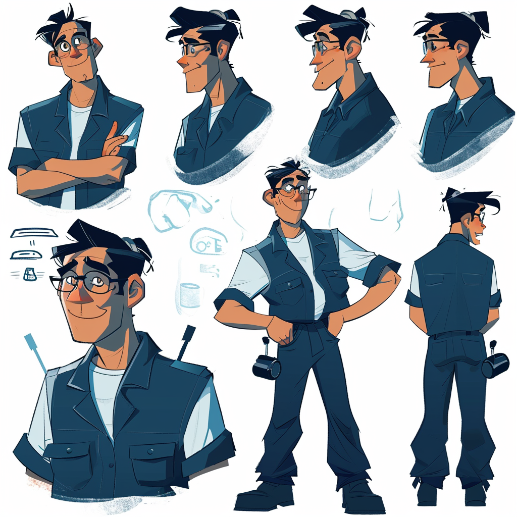 4. Character sheet of factory worker