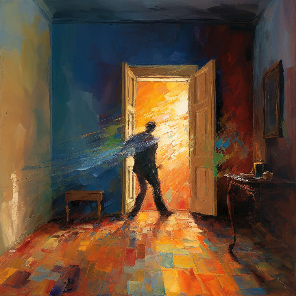 4. Painter creating colorful room art