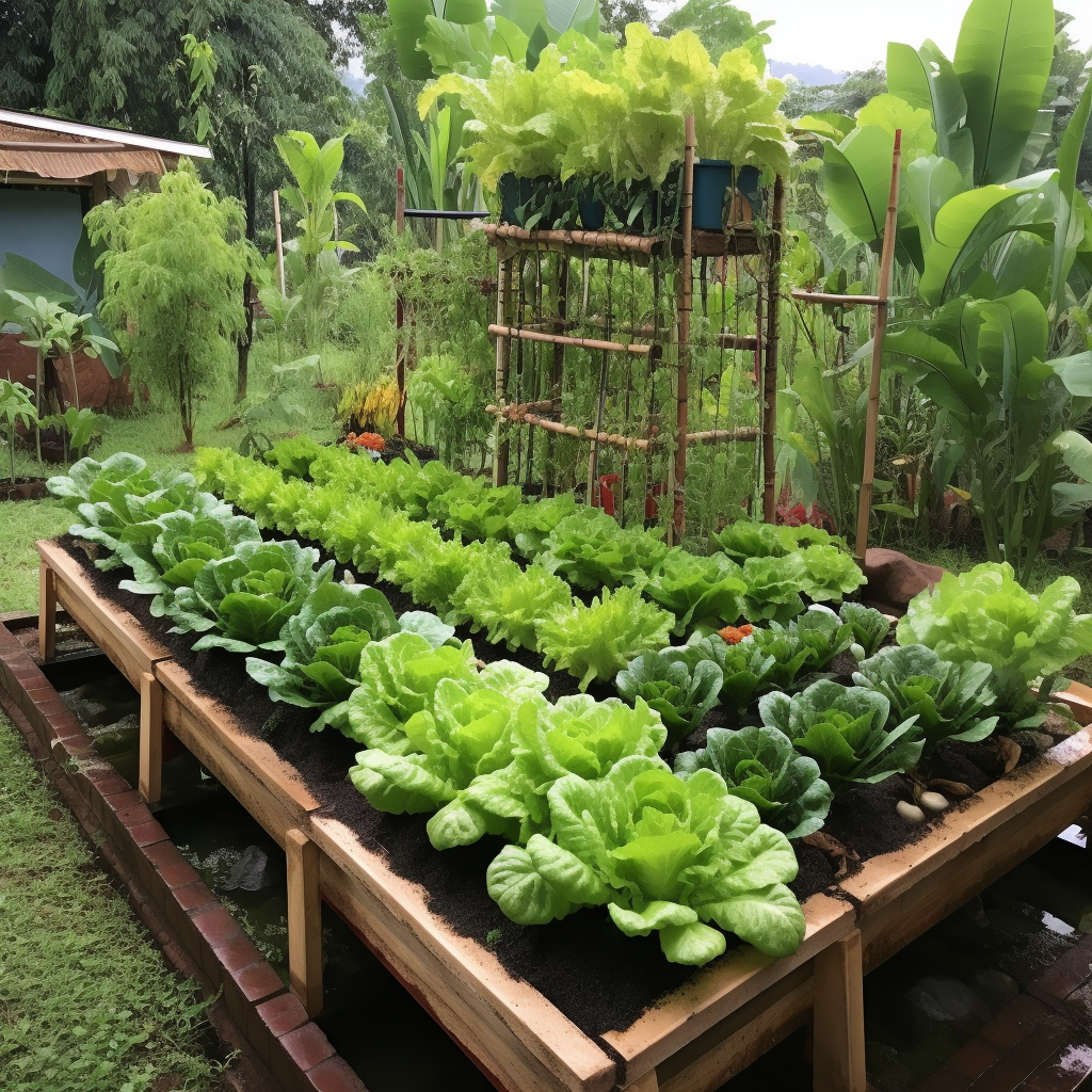 4. Fresh and Vibrant Vegetable Garden