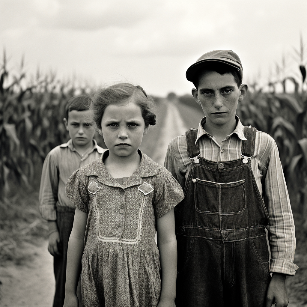 4. Enchanting kids enjoying cornfield adventure