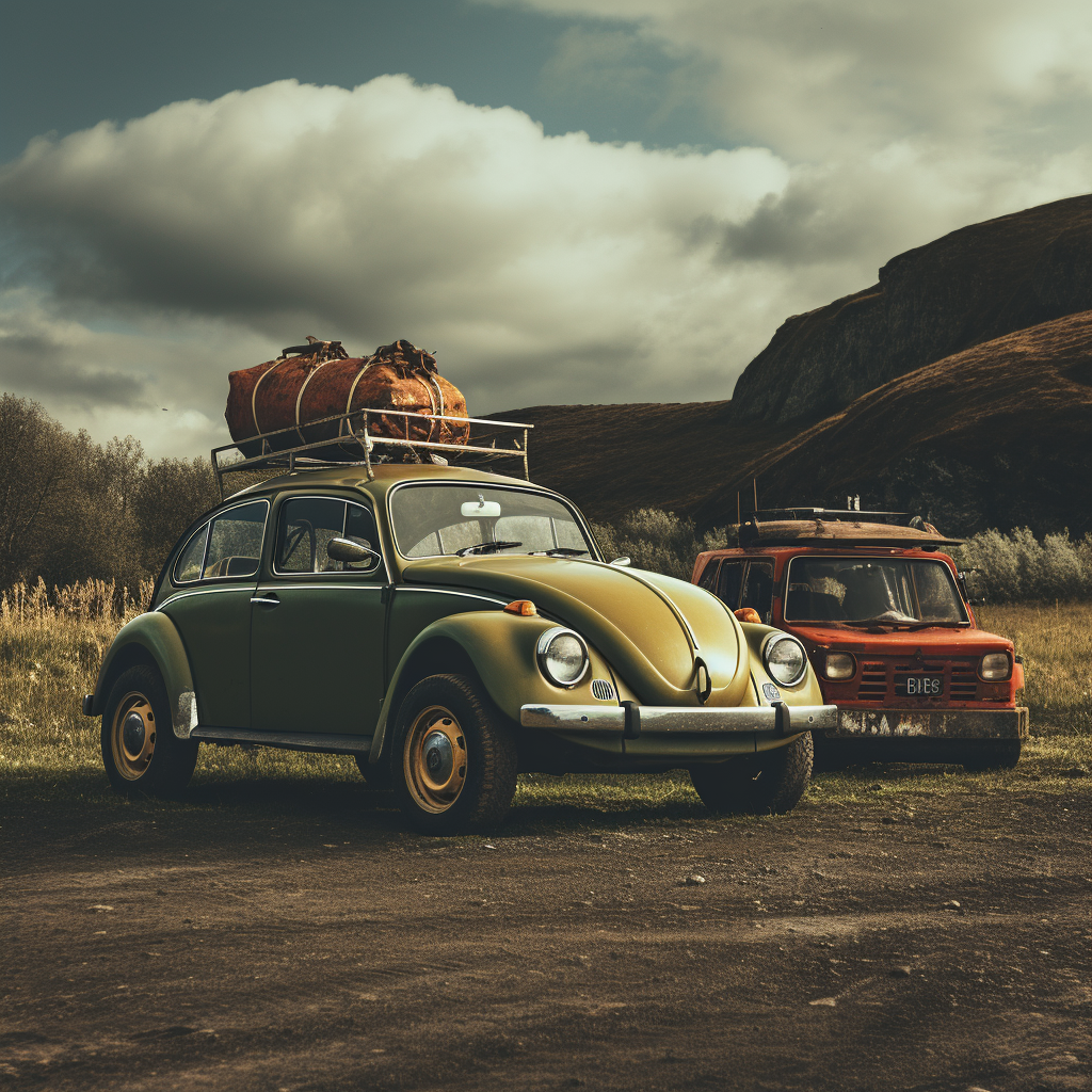 4. Adventure-filled jeep and volkswagen