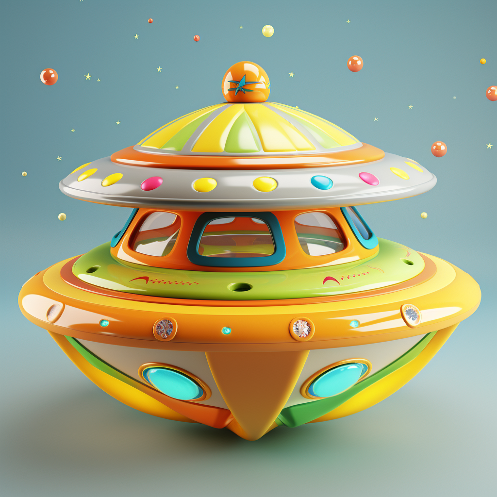 4. Playful 3D Model of a Flying Saucer